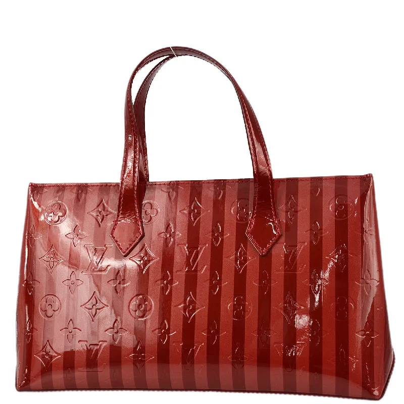 Louis Vuitton 2010s Red Monogram Vernis Rayures Wilshire PM M91702