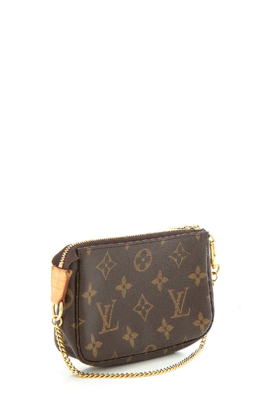 Louis Vuitton 2014  Monogram Mini Pouchette on Chain