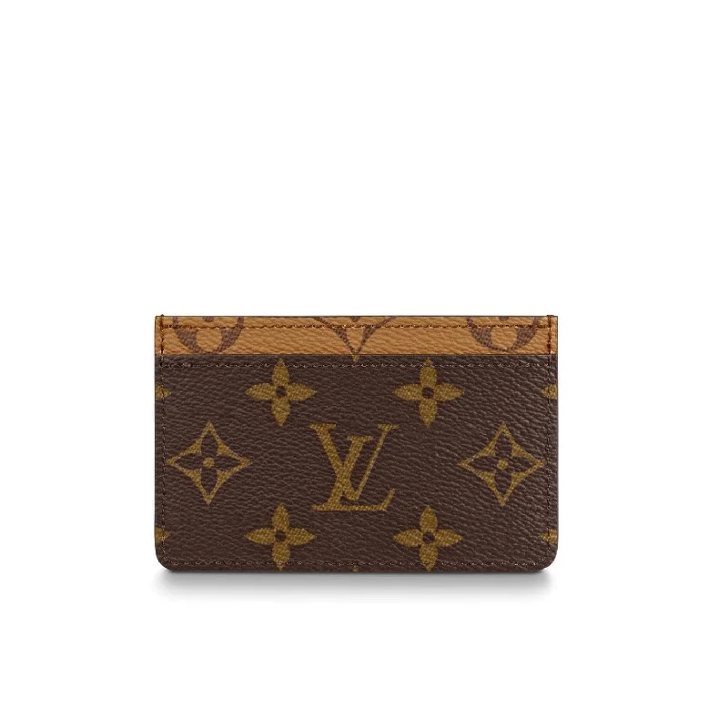 LOUIS VUITTON 2021 Monogram Reverse Canvas Card Holder