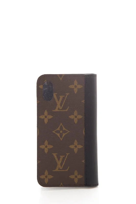 Louis Vuitton Brown & Black iPhone XS Max Folio Case