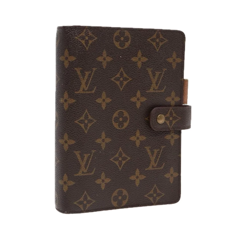 LOUIS VUITTON Monogram Agenda MM Day Planner Cover R20105 LV Auth 86754