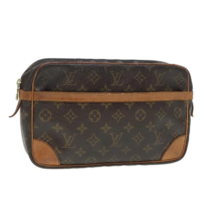 LOUIS VUITTON Monogram Compiegne 28 Clutch Bag M51845 LV Auth 84469