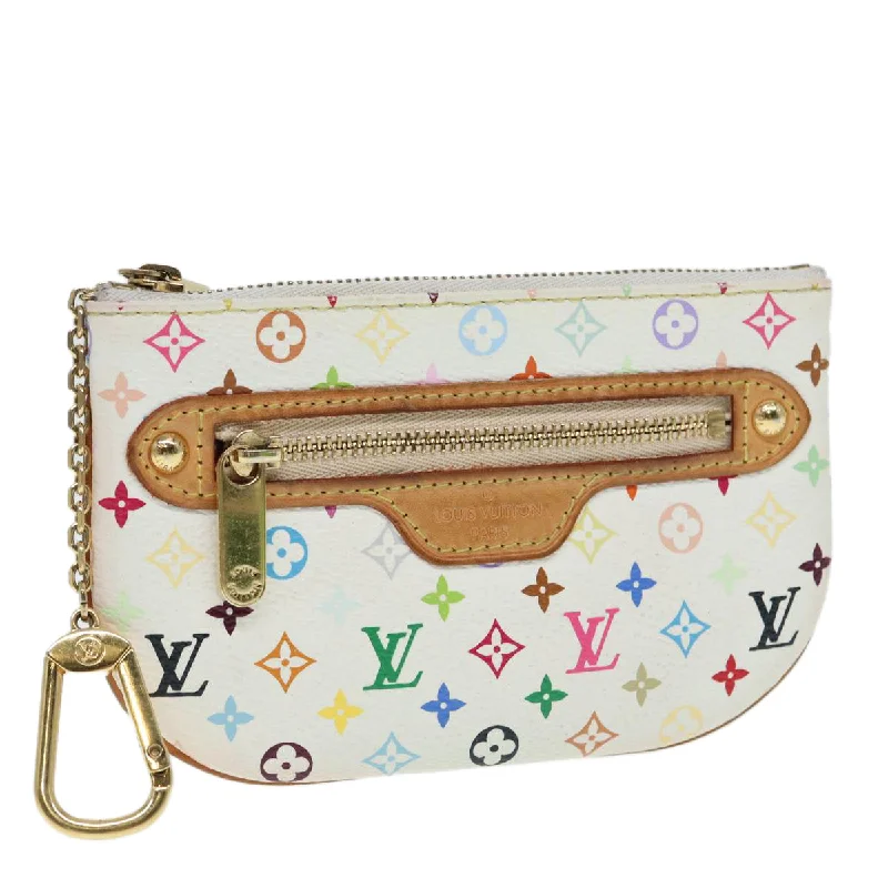 LOUIS VUITTON Monogram Multicolor Pochette MM Pouch White M60028 LV Auth 86949